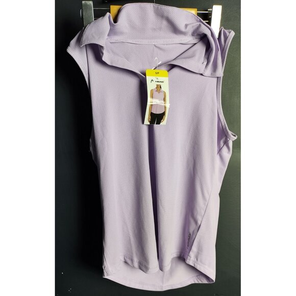 HEAD Sleeveless V-Neck Top Small Light Purple Tennis Activewear Stretch NWT - Picture 1 of 6